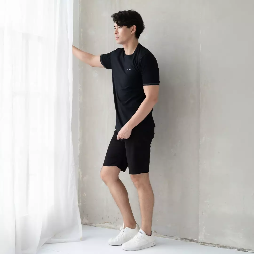 Kale DESMON BLACK / Atasan Kaos Pria / Baju Kaos Polos Pria / Cotton Combed 24S / Kaos Basic