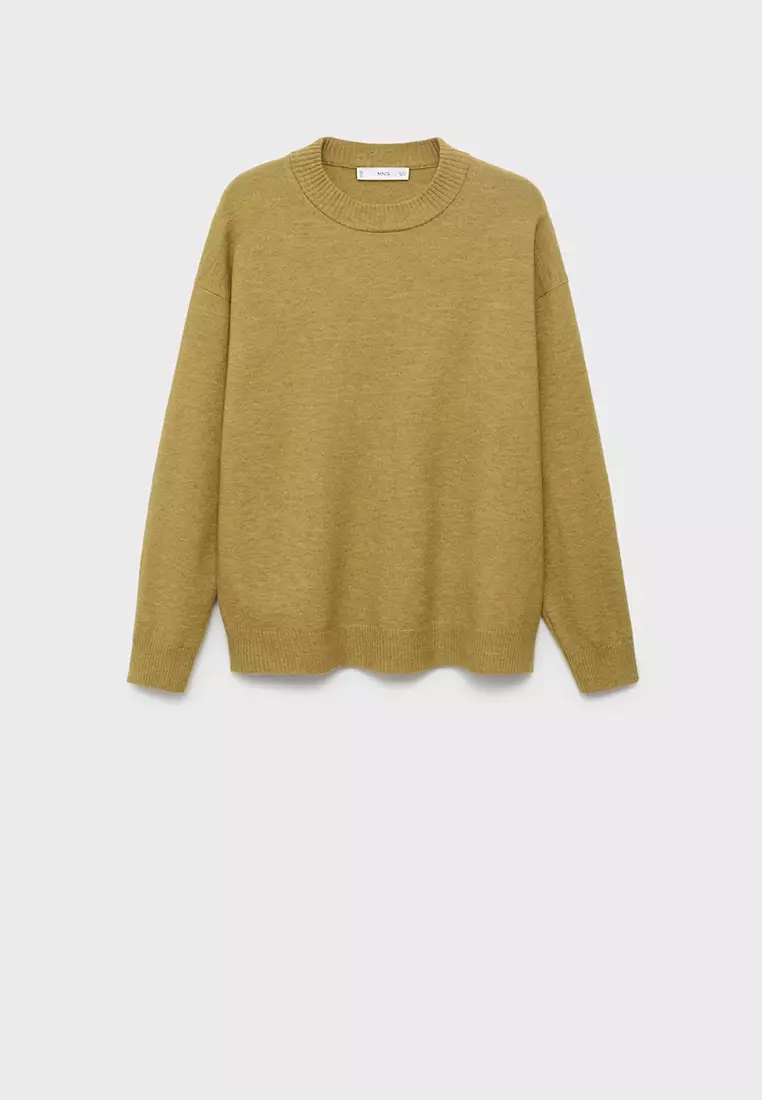 Oversized Sweater With Ribbed Trim