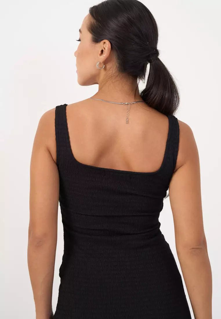 Ruched Hem Maxi Dress