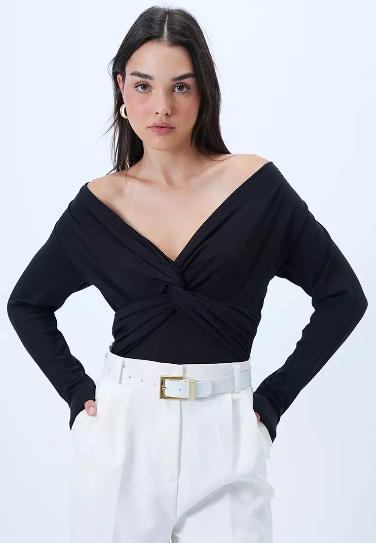 Off Shoulder Twist Blouse