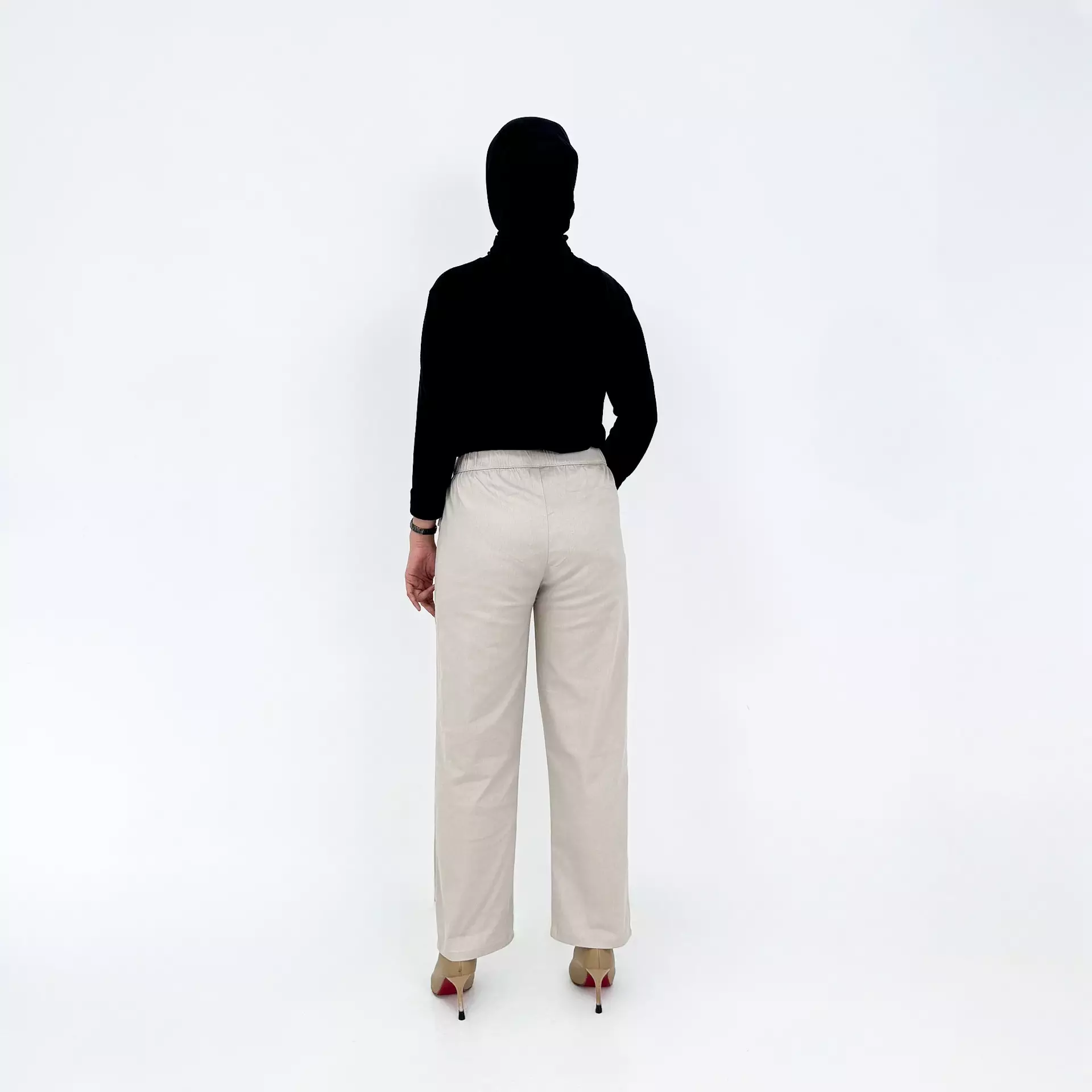 Mia Twill Baggy Pants - Celana Panjang Wanita Polos KREM