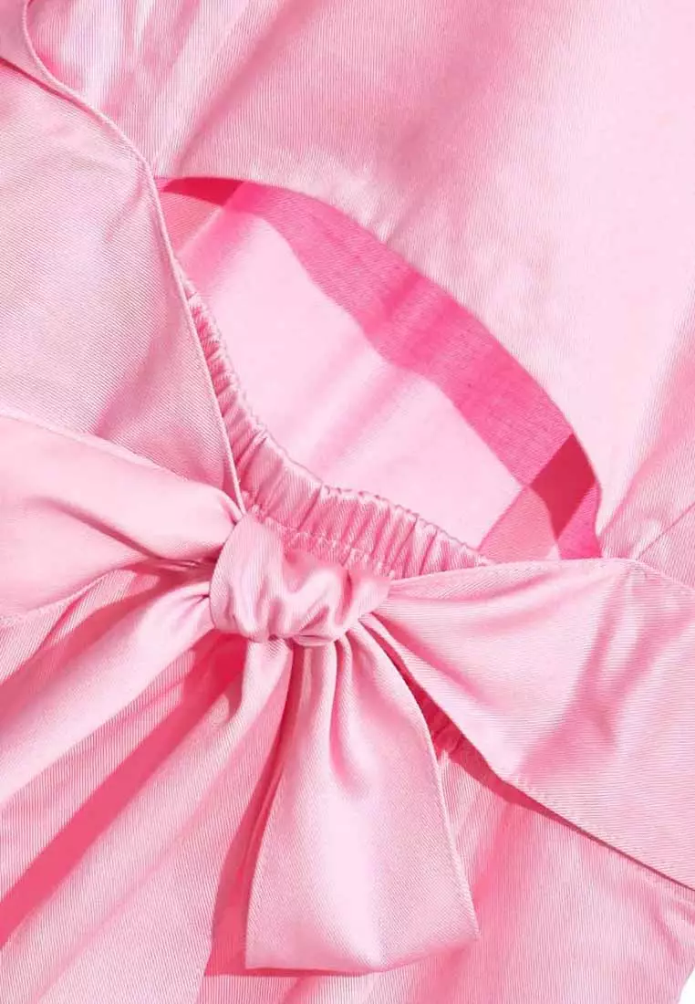 Pink Ruffle Detail Jumpsuit