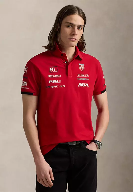 Custom Slim Fit Stretch Mesh Polo Shirt