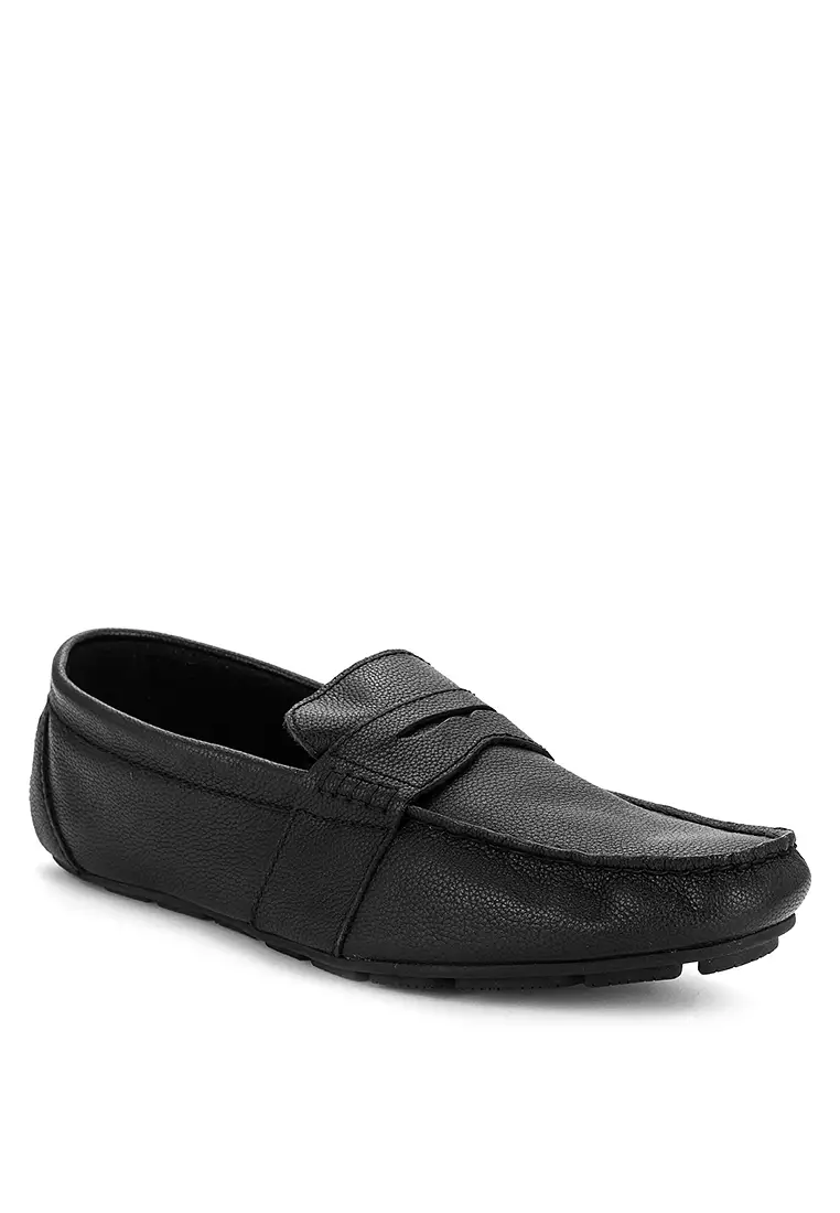 Men's Wave Driver Penny Loafers Black