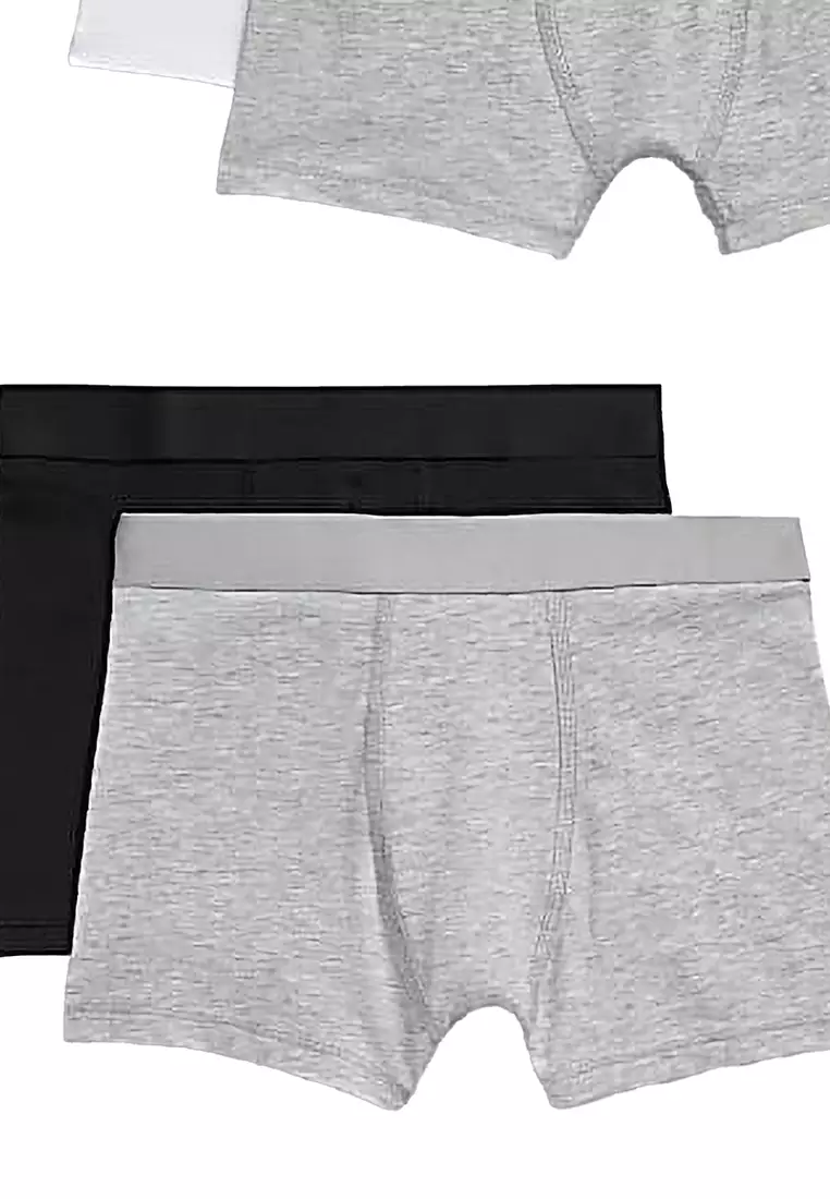 5 Pack Cotton with Stretch Plain Trunks