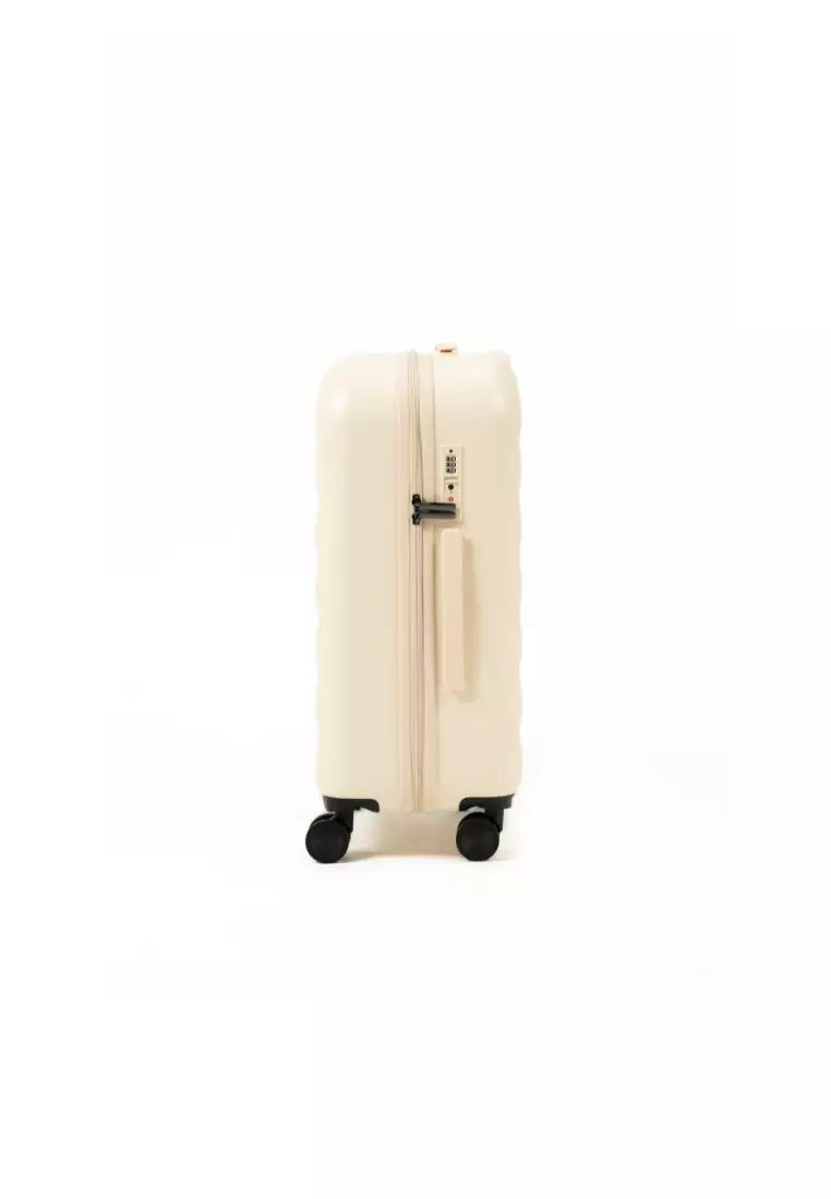 Puff 24"  Hard Case Luggage In Beige