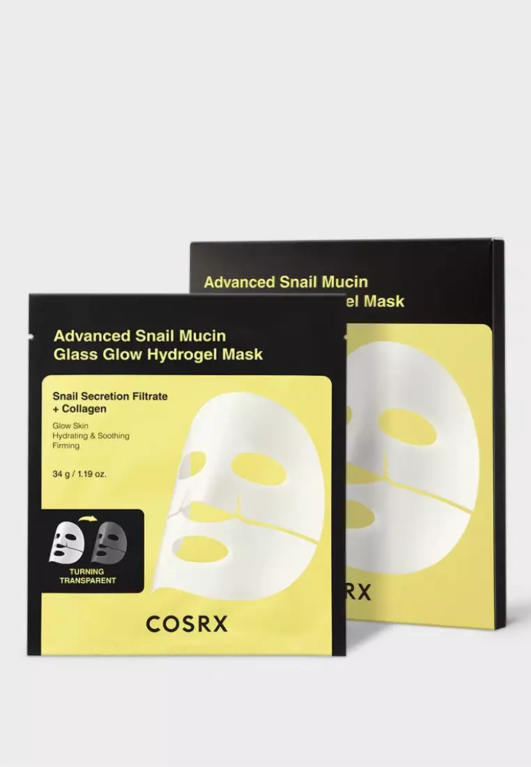 Cosrx Advanced Snail Mucin Glass Glow Hydrogel Mask (Overnight Treatment)