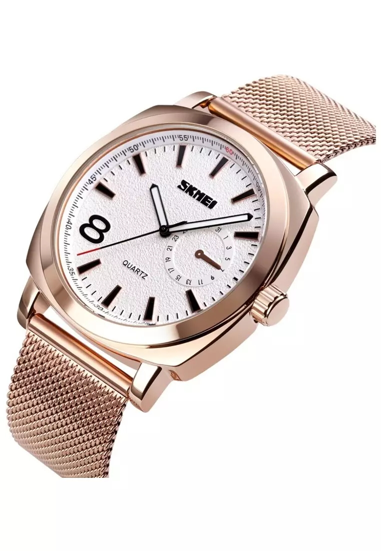 Jam Tangan Casual Analog Pria Strap Tali Material Stainless Steel PR44 ORIGINAL