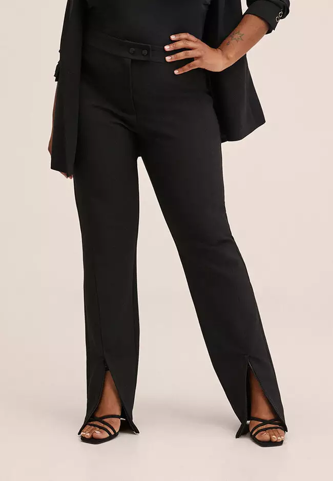 goat essence SIDE SLIT WIDE PANTS 3 LEATHER DOUBLE KNEE PANTS