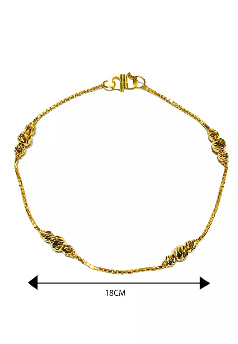 LITZ 916 (22K) Gold Bracelet LGB0032-17cm/2.86g+/-