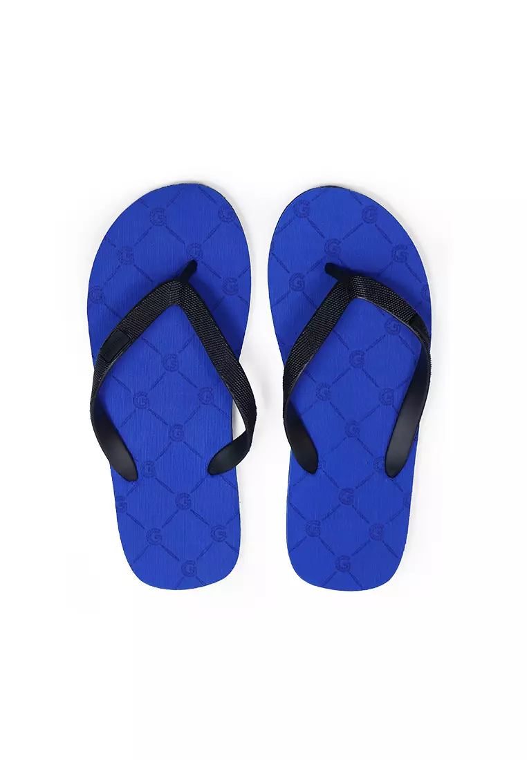 Discount on Marithe + Francois Girbaud  shoes - SKU: Girbaud Men's Royal Blue Gj Flip Slippers