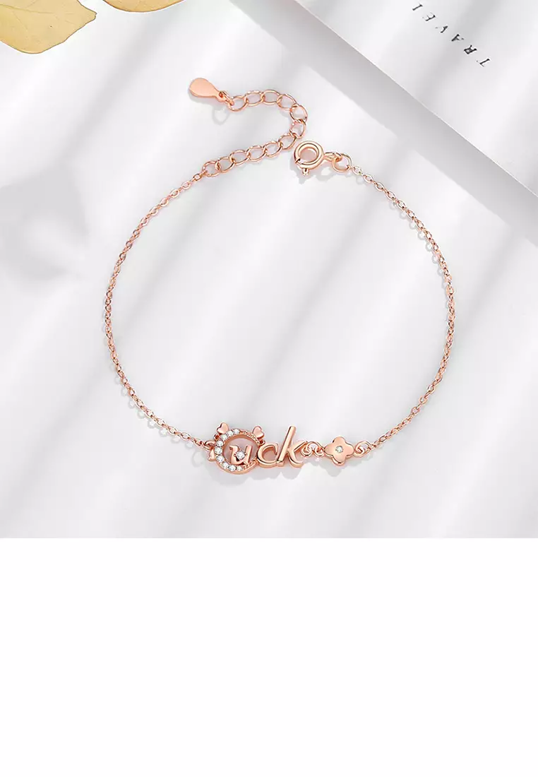 Buy Glamorousky 925 Sterling Silver Plated Rose Gold Fashion Cute
