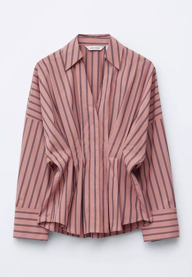 Fitted-Waist Cotton Shirt