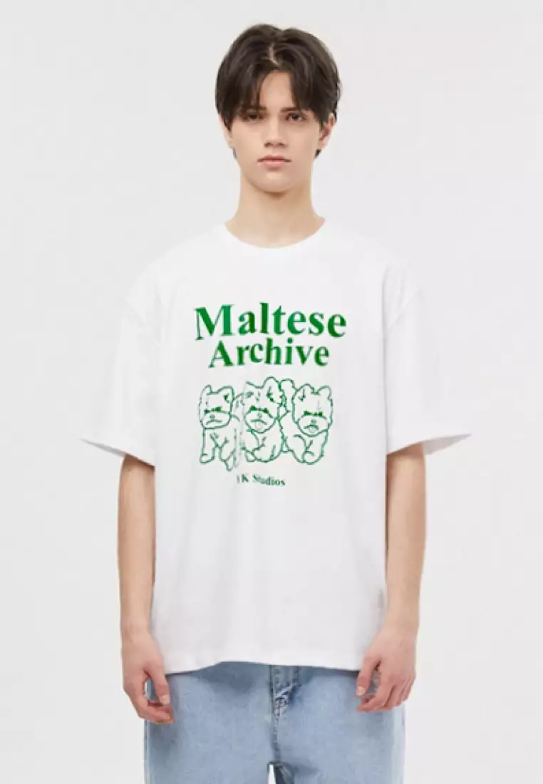 Buy WAI KEI Maltese Archive Line Graphic Tee 2025 Online