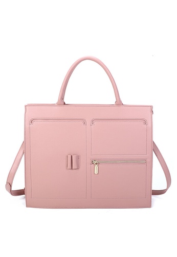 Milliot & Co. pink Donika Tote Bag 1C2DEAC3E9F45CGS_1