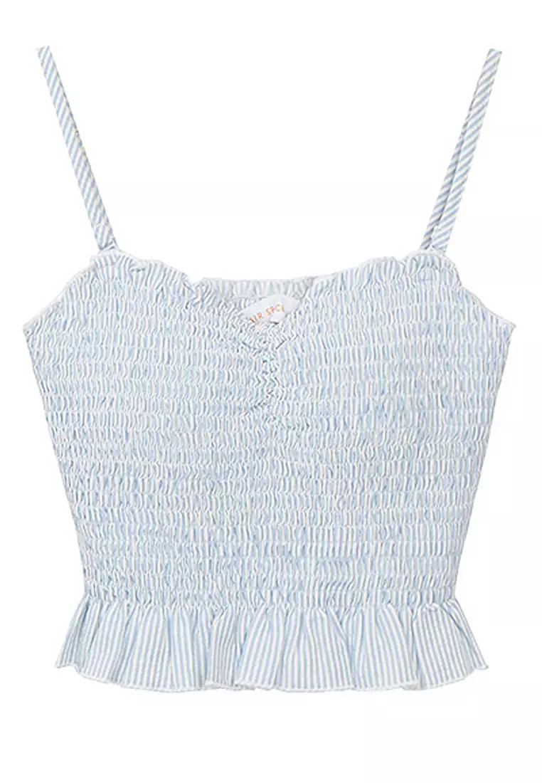Buy AIR SPACE Striped Ruffle Padded Cami Top 2026 Online | ZALORA ...