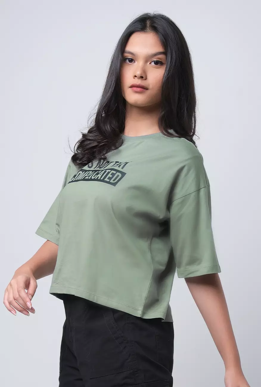 Kaos Wanita Ofelia Dusty Green