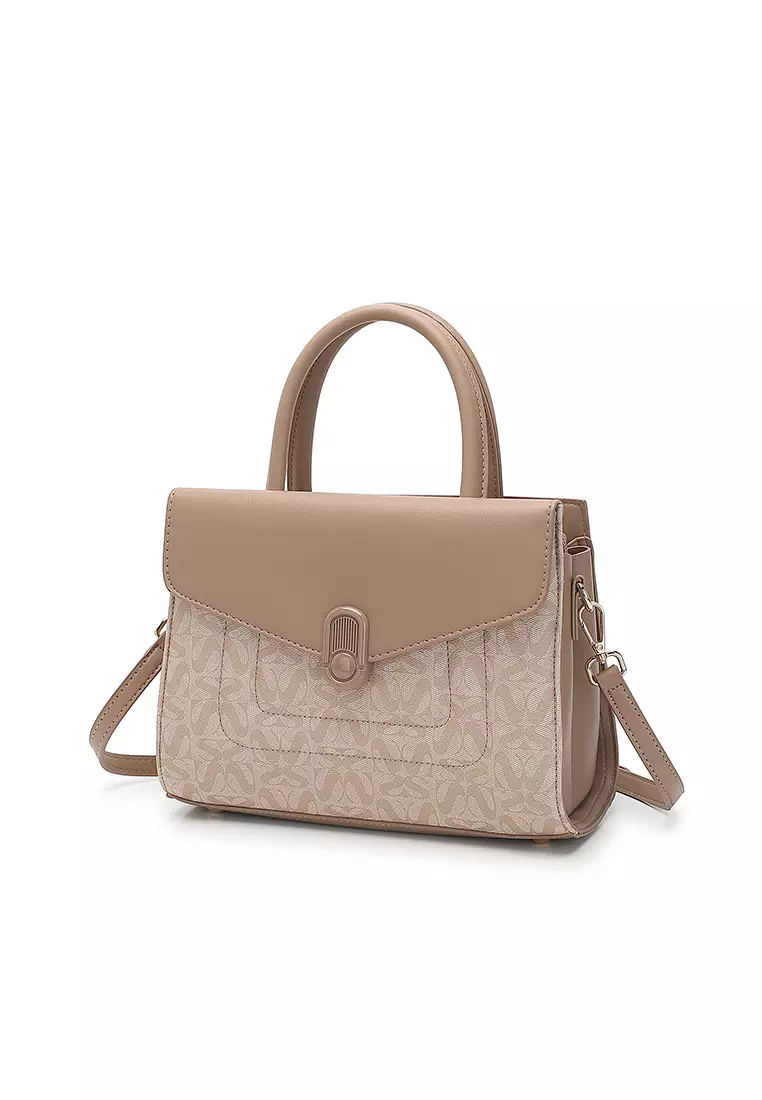 Women's Top Handle Bag / Sling Bag / Crossbody Bag (Tas Selempang / Tas Tangan) - Cokelat
