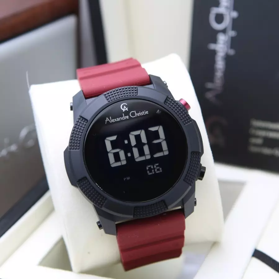 Alexandre Christie 9367 Hitam Karet Merah Cowok