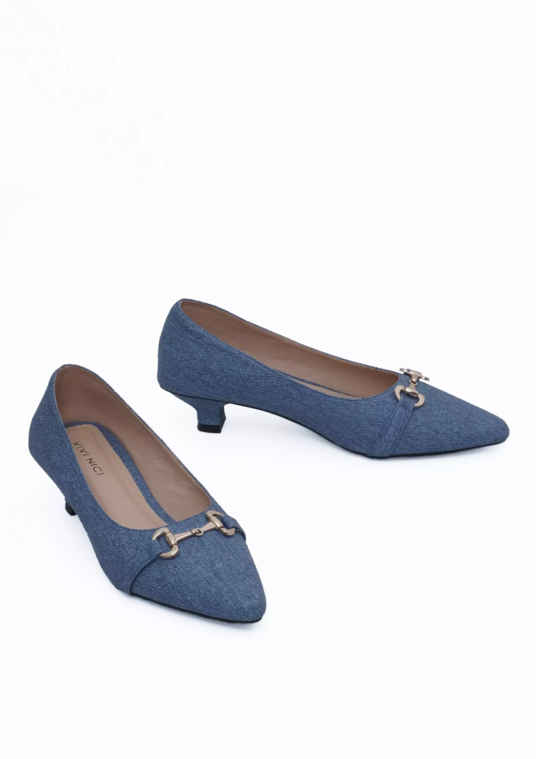 VIVI NICI - Marion Sepatu Wanita Hak 3 cm Matte Blue