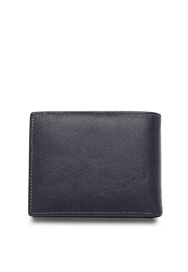 Men's Genuine Leather RFID Blocking Fortune Wallet - Blue