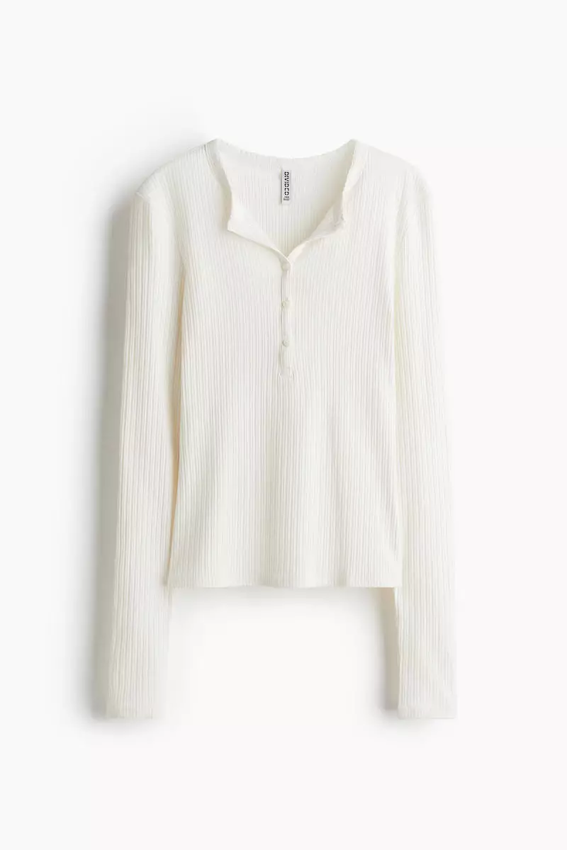 Ribbed henley top