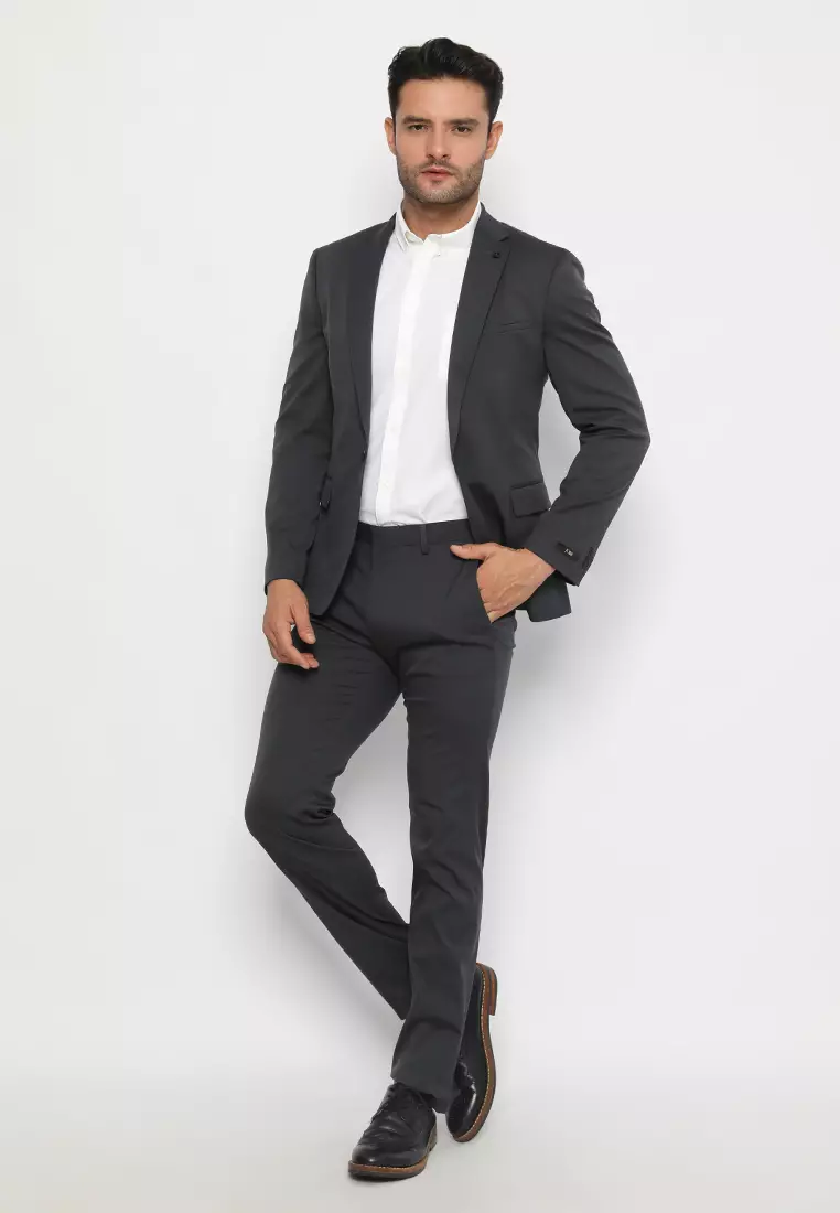 Jobb Bellmore-T1 Jas Pria Slim Fit Dark Grey 3.1