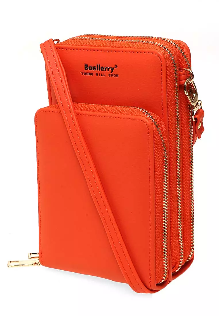 Sling Bag Tas Selempang Wanita Dompet Multifungsi 3 Zipper Material Leather Kulit ORIGINAL