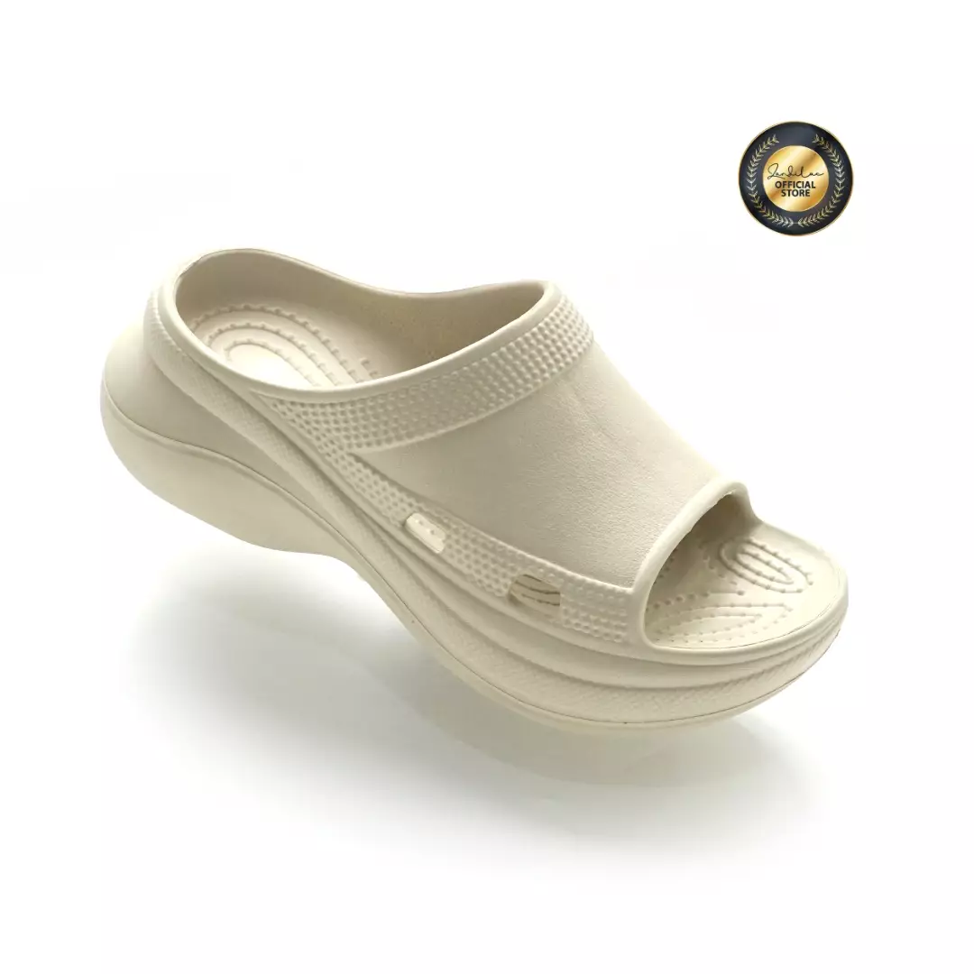 ZANDILAC - SANDAL WANITA DEWASA CH220468WD - ABU PEYOTE full karet