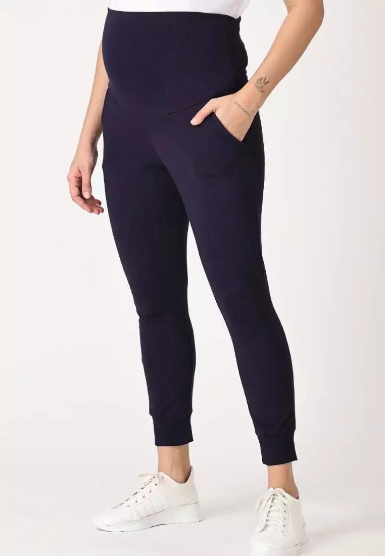 Comfy Maternity Joggers Navy Blue
