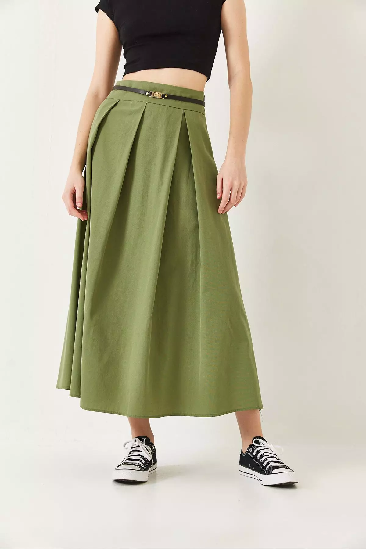 Women's Belted Flared Skirt 5000 60261278