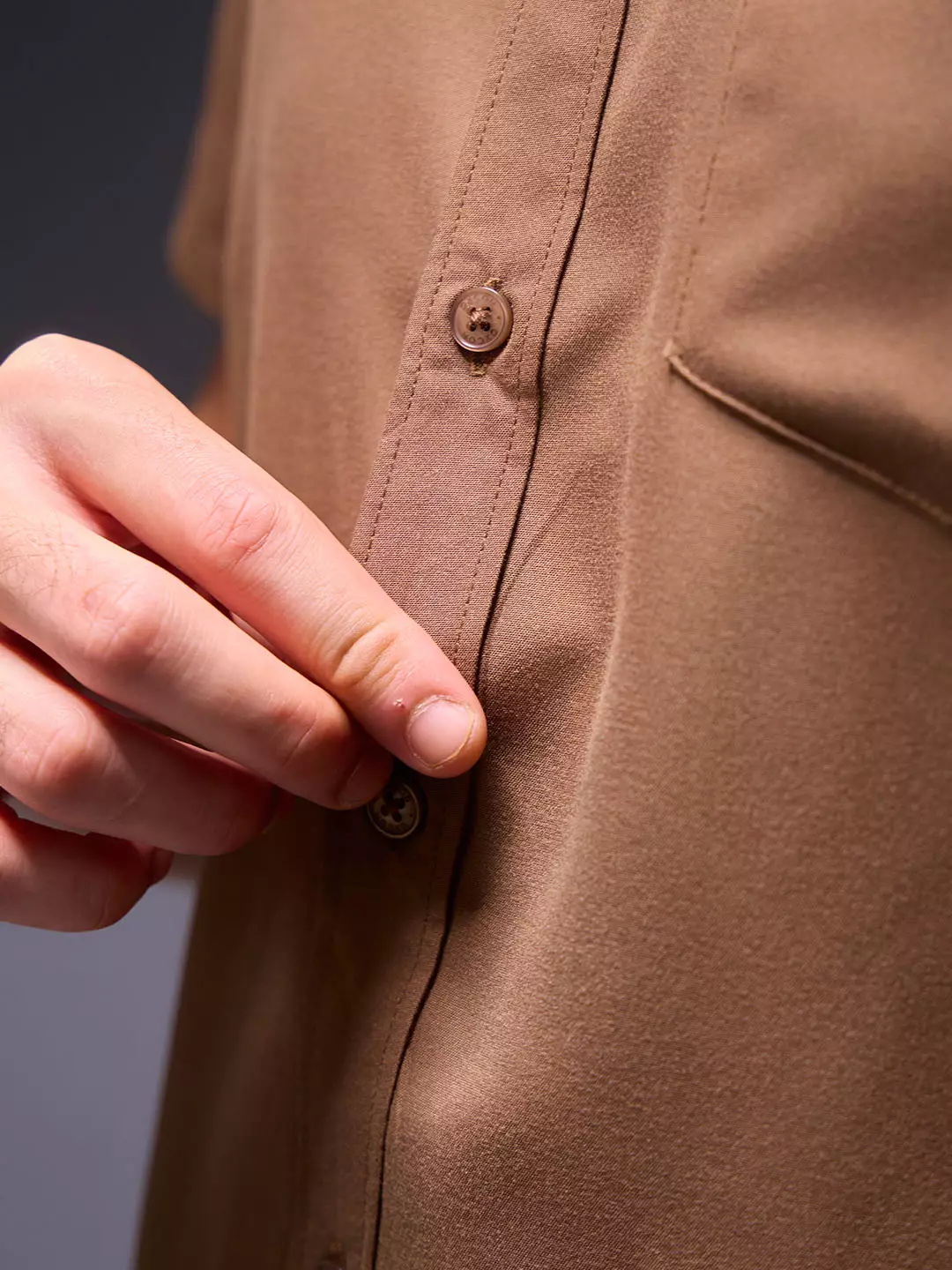 OXCON Easy Shirts Kemeja Tangan Pendek Brown