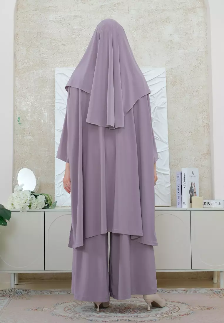 Cotton Bee - Lunara Tunik Set | Tunik Kulot Khimar | Setelan Wanita - XL