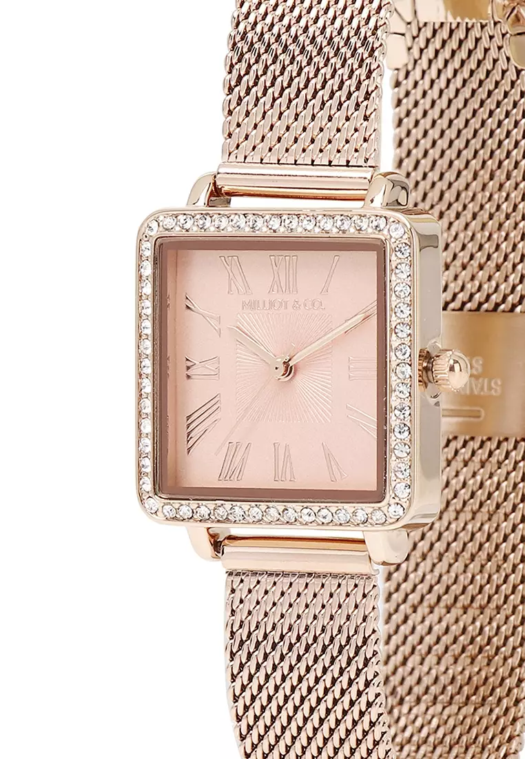 Gold mesh strap on sale watch