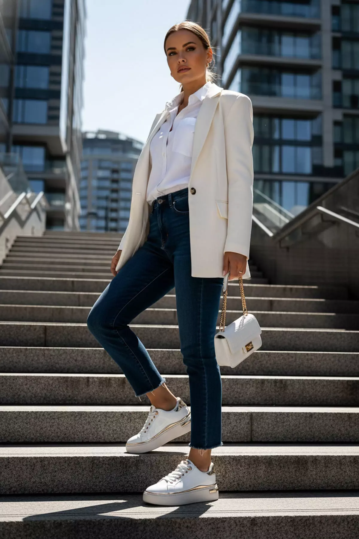 White Patent Leather Women'S Sneaker 20810