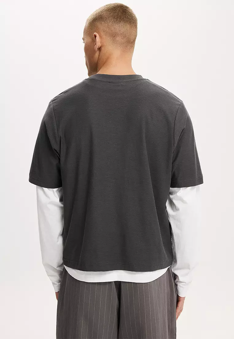 Cropped Fit Graphic T-Shirt