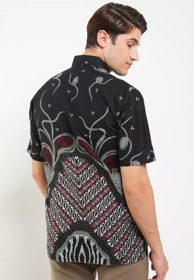 Ocean Kemeja Batik Premium Pria Casual Modern Lengan Pendek