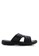 Louis Cuppers black Paneled Flat Sandals B390DSH9A4EB71GS_1