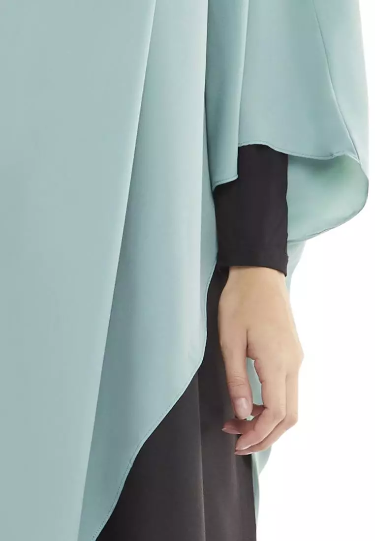 Queenza Zayidan French Khimar Hijab Ameera - Hijau Muda