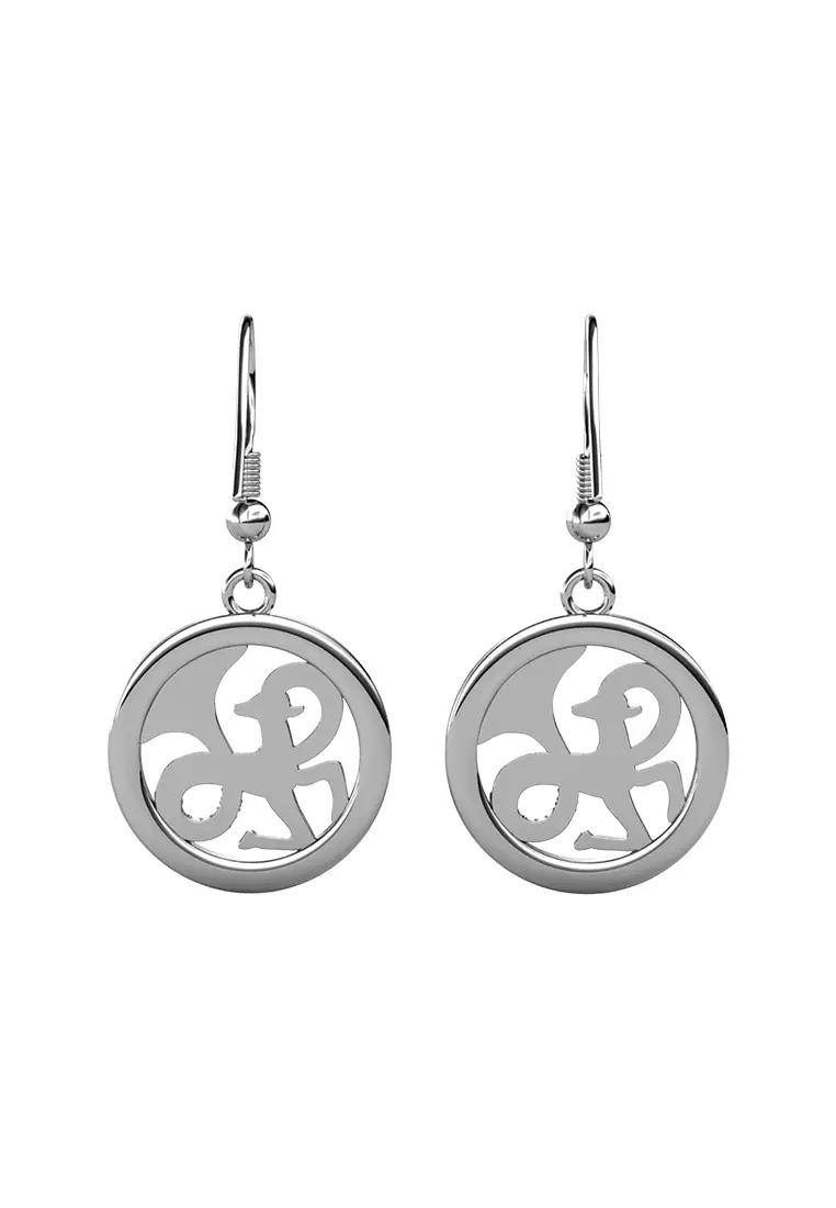 Horoscope Circlet Hook Earring CAPRICORN WG  - Anting Crystal Swarovski by Her Jewellery