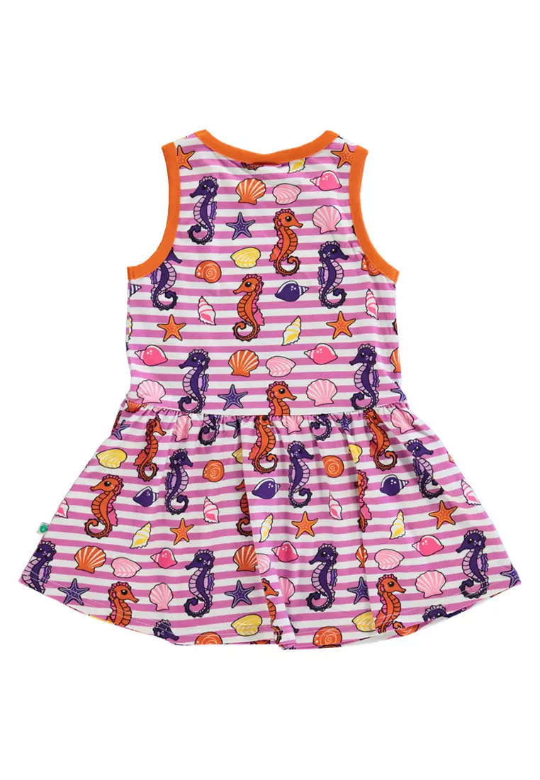 Sleeveless Dress with seahorses