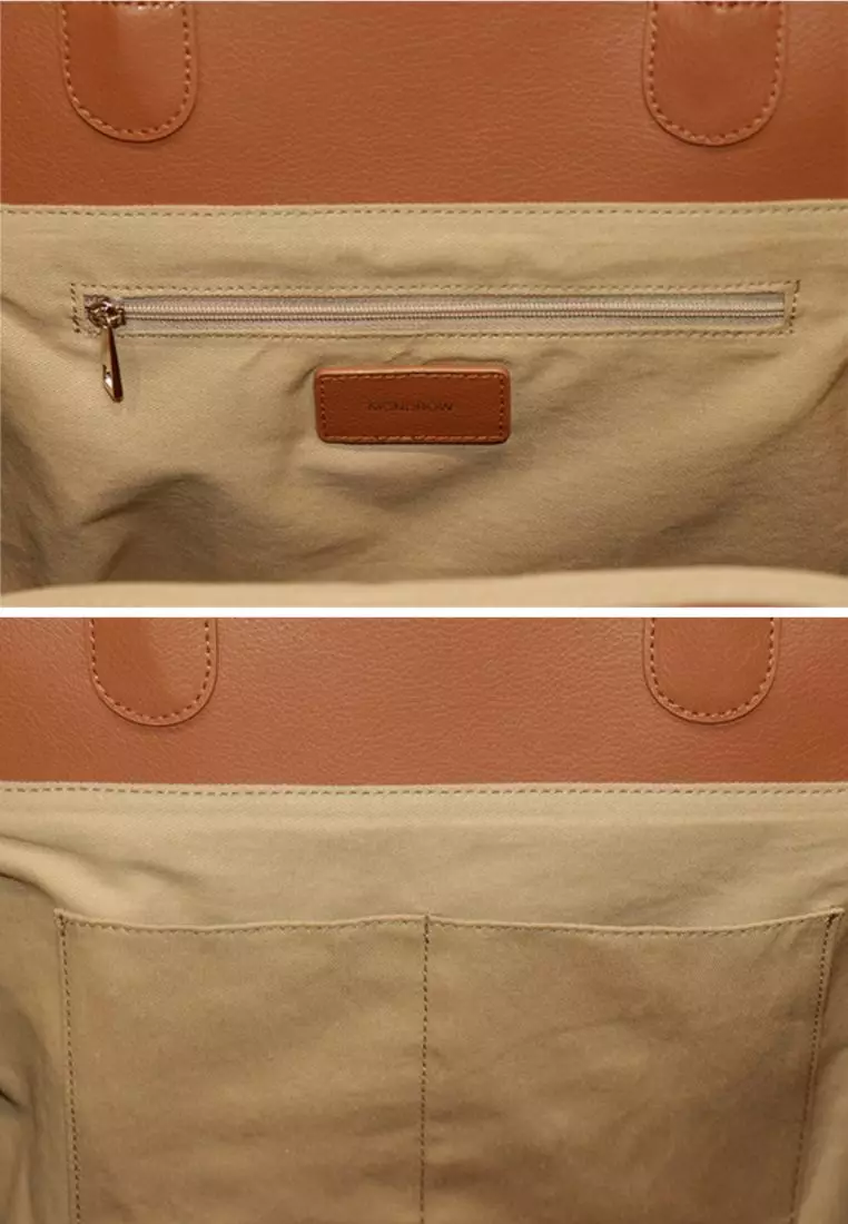 トートバッグ ^MONOROW^ Blanc Large Camel BLANC LARGE CAMEL BLANC LARGE SUEDE CAMEL - monorow