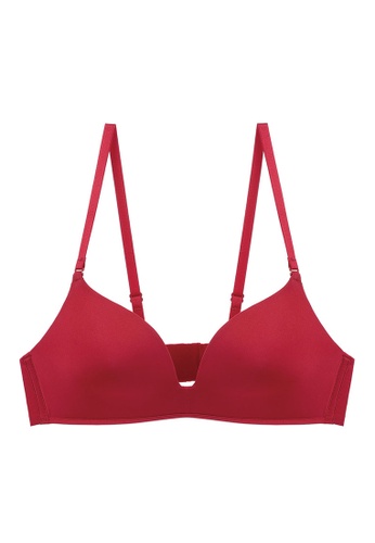 LYCKA red LMM0128-LYCKA Lady Invisable Wearing Bra -Red 05926US37D5D8BGS_1