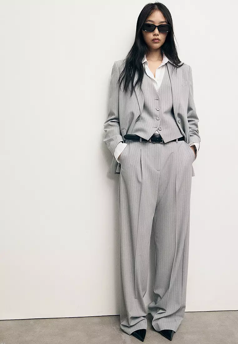 Pinstripe Suit Jacket