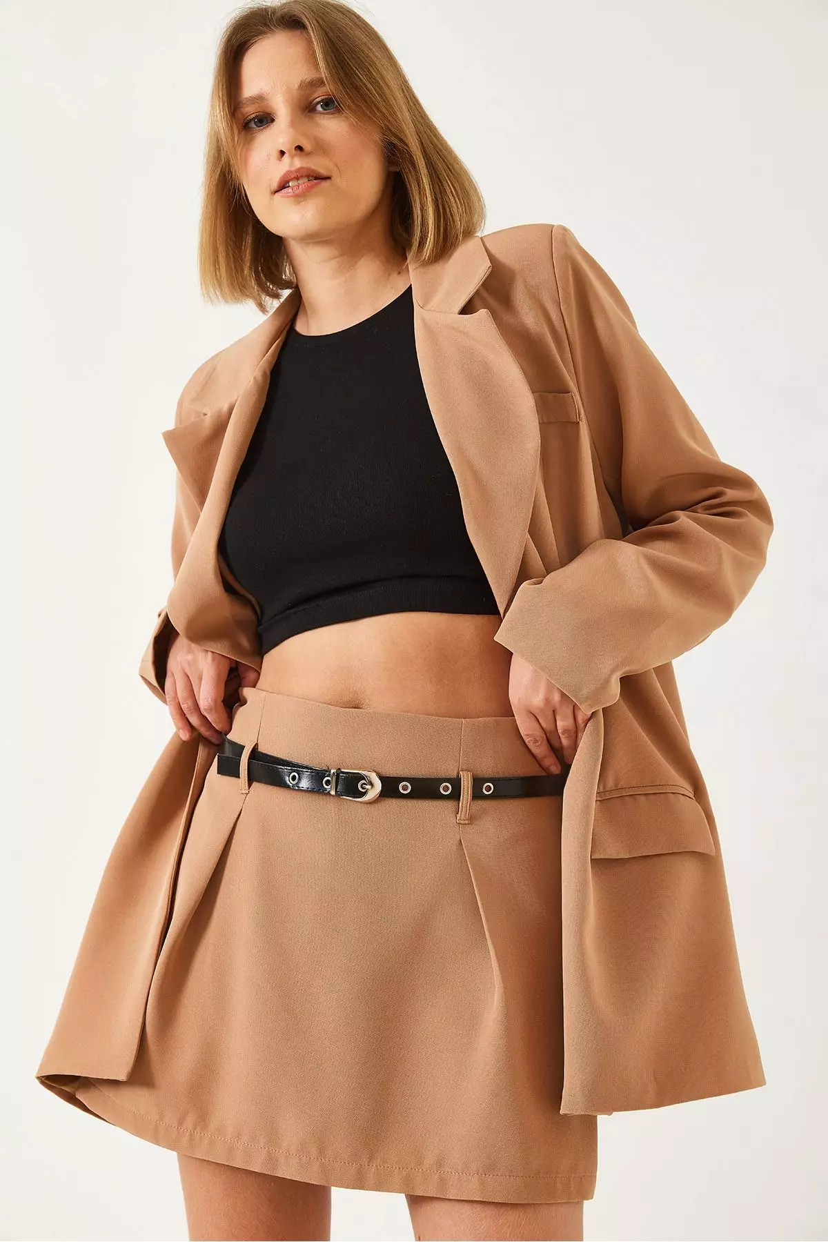 Women's Skirt Jacket Top And Bottom Set Mbms055 60501055