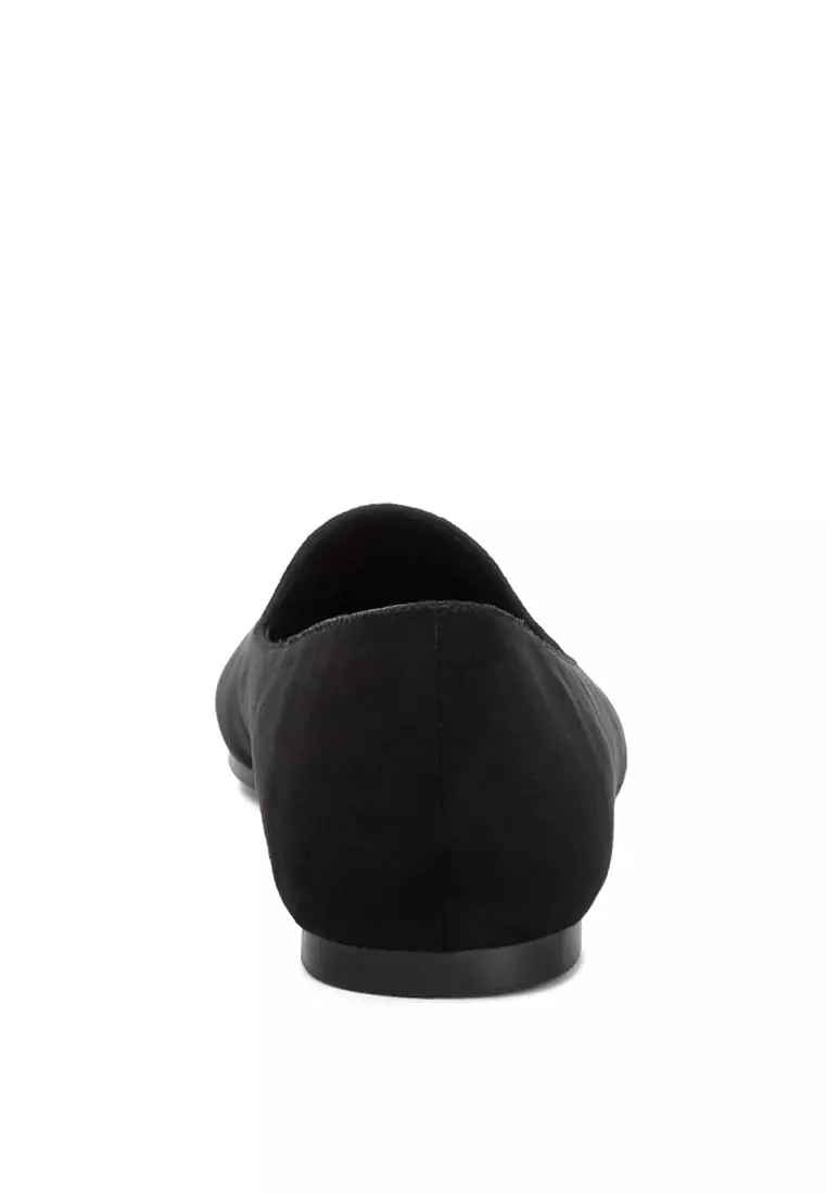Black Casual Flat Ballerinas