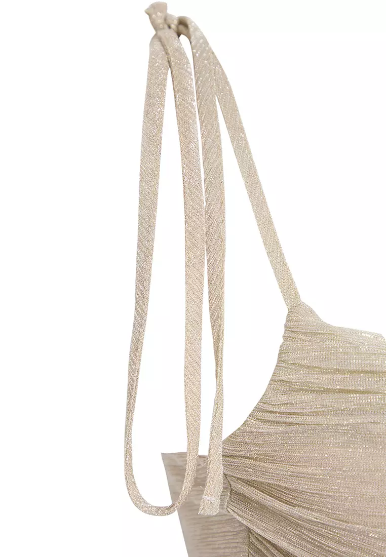 Draped Glitter Shiny Bustier