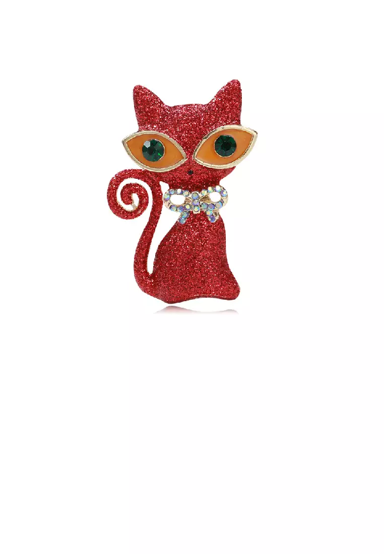 Red on sale brooch pin