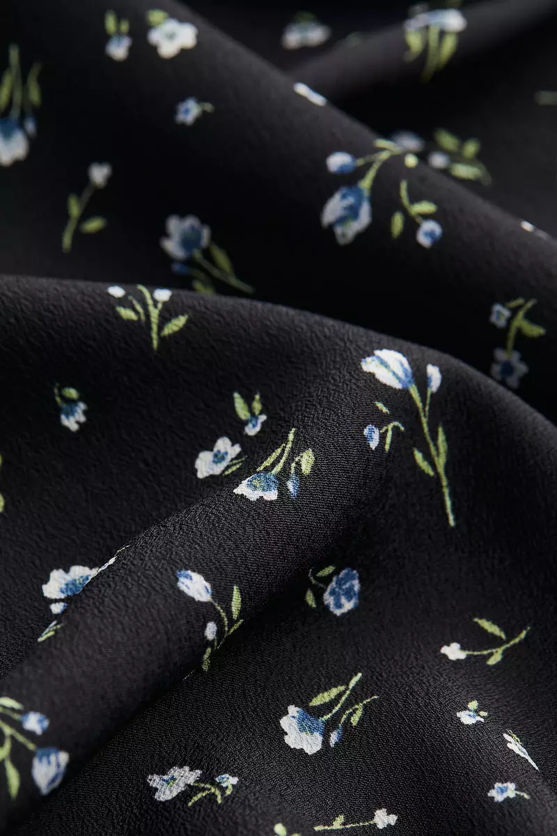 Button-front crêpe dress