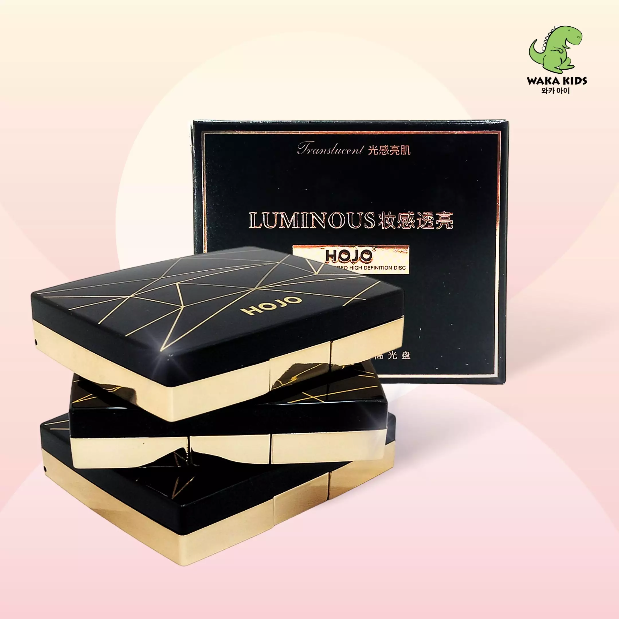 Wakakids Highlighter Palette Translucent Shimmer Smooth Glitter Make Up Hojo BPOM Venrz Shade 03